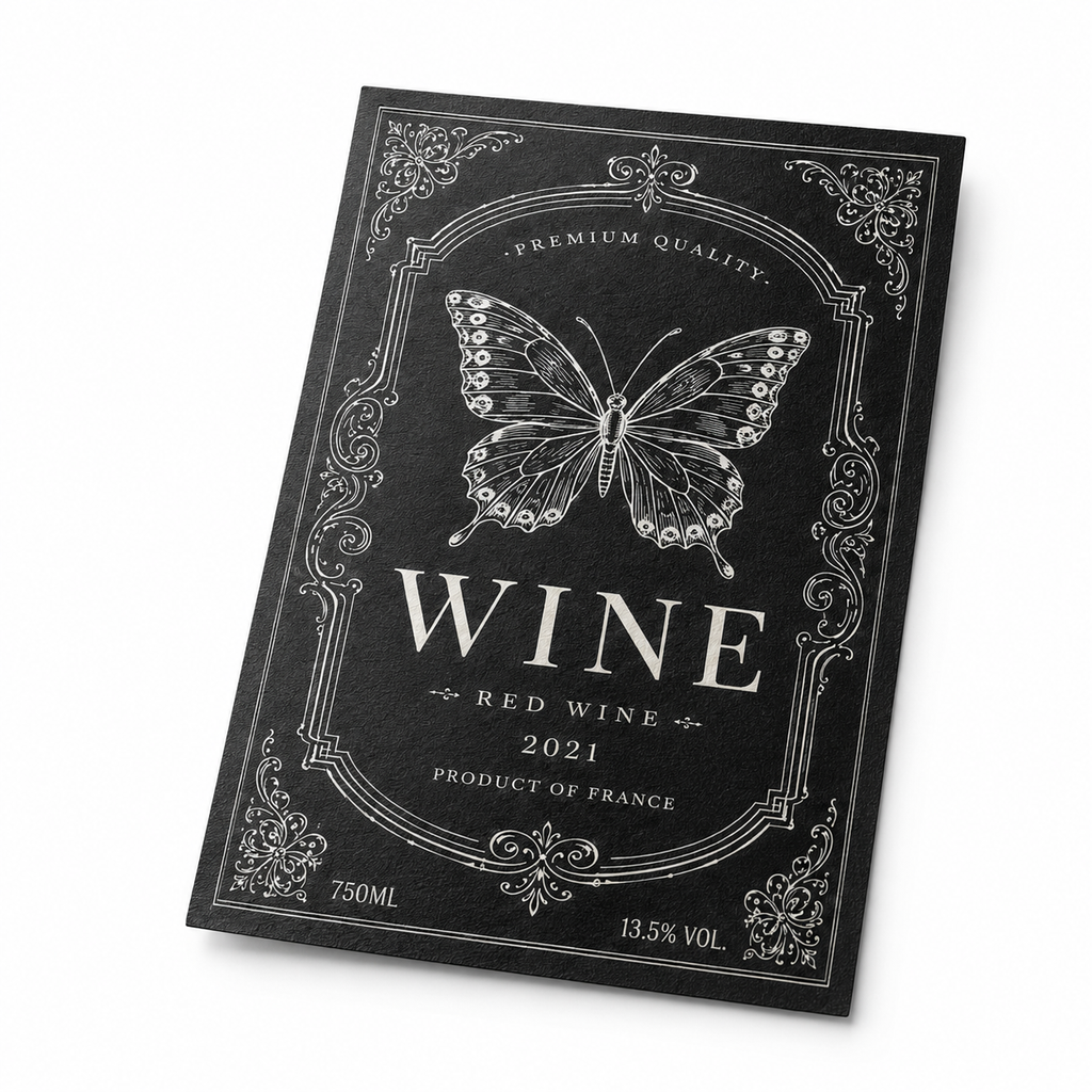 Custom Wine Bottle Label | Waterproof Paper Adhesive Stickers