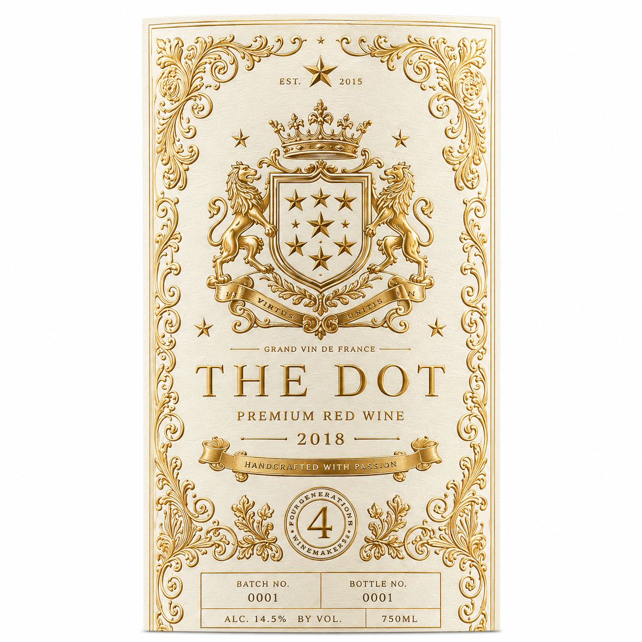 Custom Wine Bottle Label | Waterproof Paper Adhesive Stickers