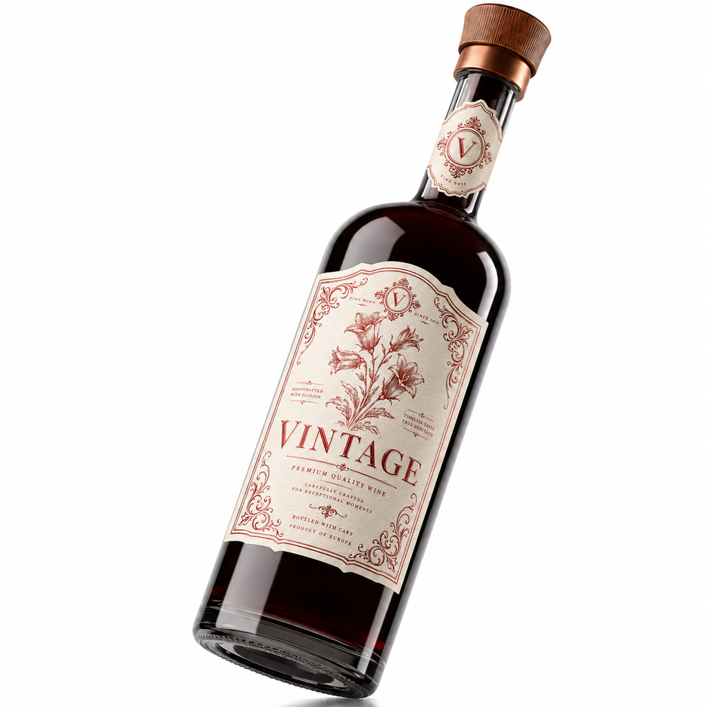 Custom Wine Bottle Label | Waterproof Paper Adhesive Stickers