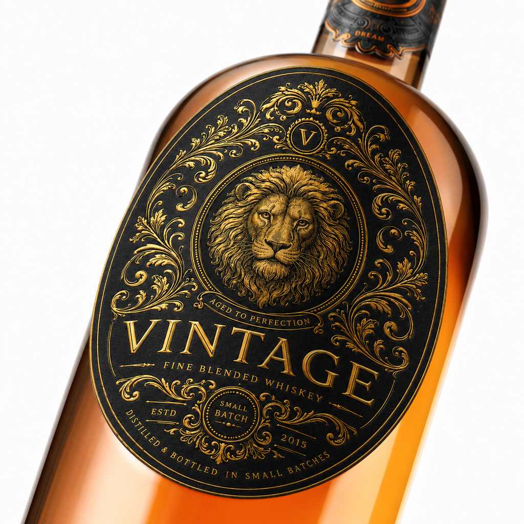 Custom Wine Bottle Label | Waterproof Paper Adhesive Stickers
