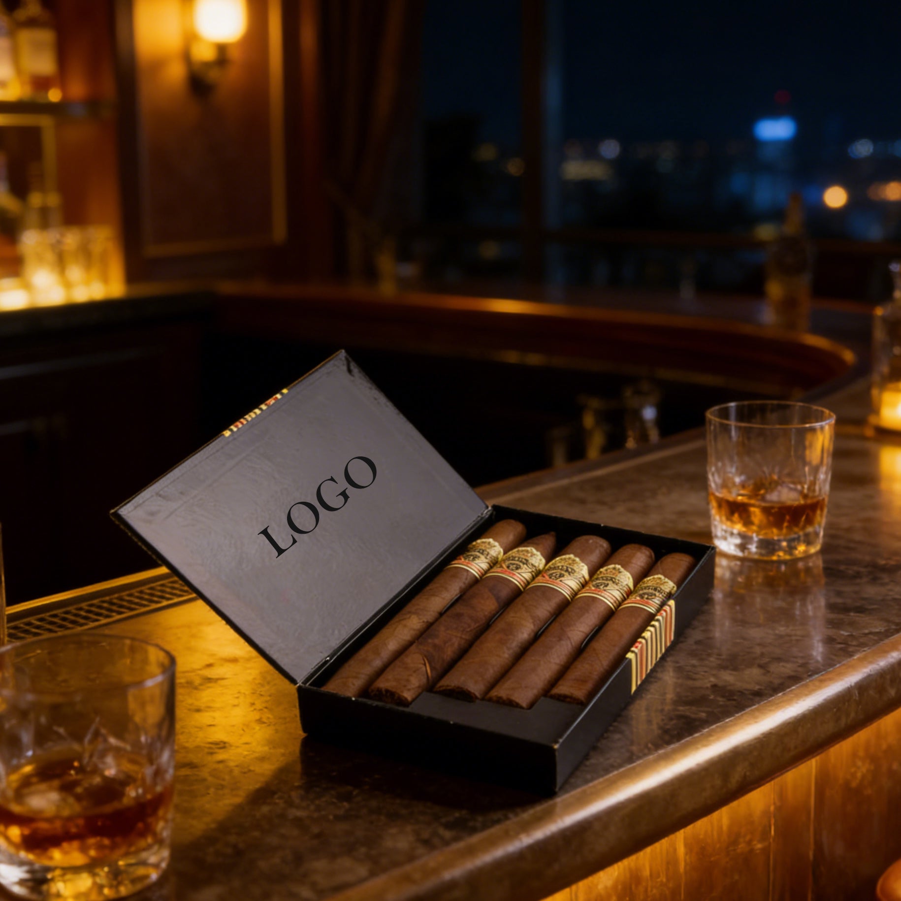 Cigar Rigid Paper Box 2 - Gray