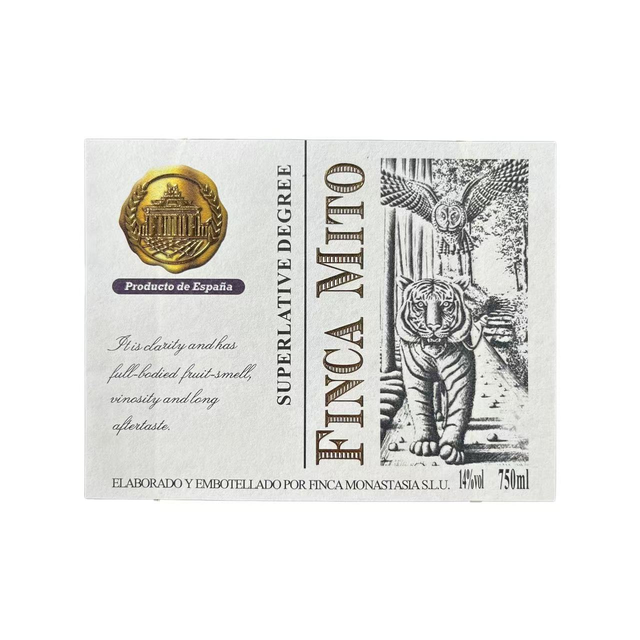 Custom Wine Bottle Label | Waterproof Paper Adhesive Stickers