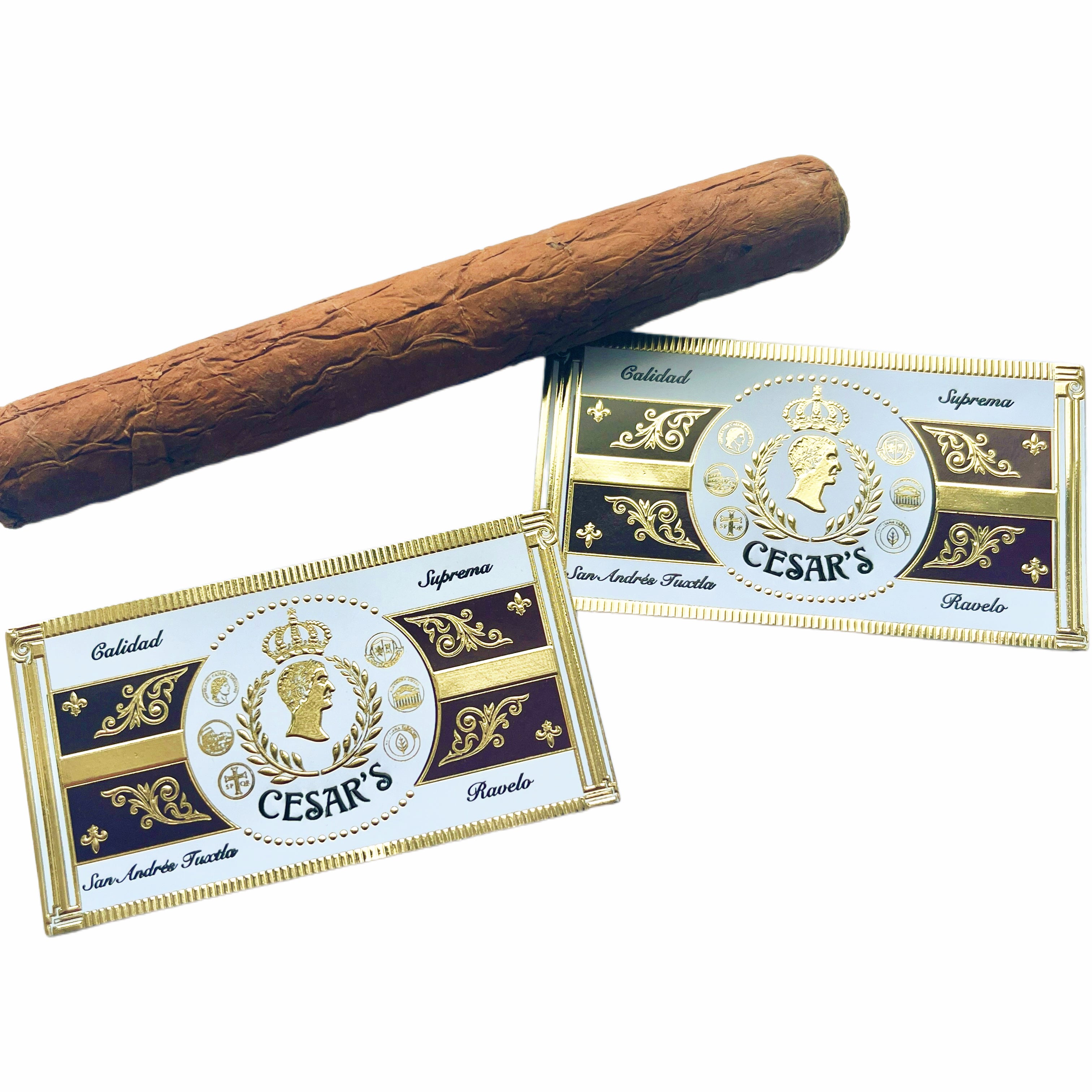 Custom 13 Cigar Bands and Labels | Gold Foil Embossed Cigar Rings