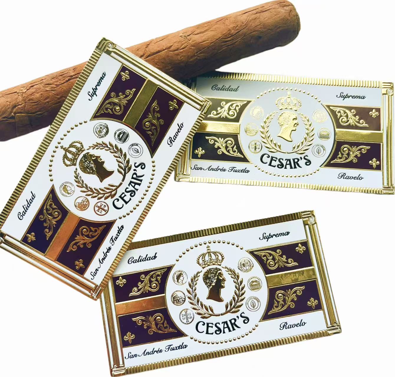 Custom 13 Cigar Bands and Labels | Gold Foil Embossed Cigar Rings
