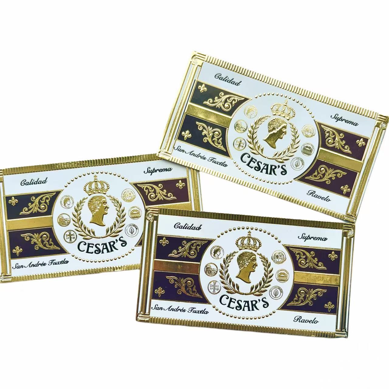 Custom 13 Cigar Bands and Labels | Gold Foil Embossed Cigar Rings