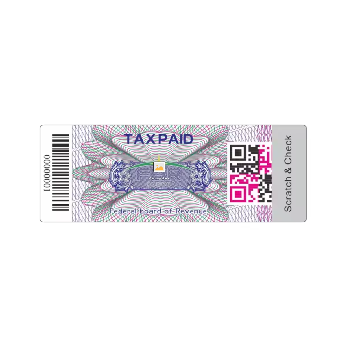 Custom Hologram Anti-counterfeiting Cigar Box Label with Seal 3