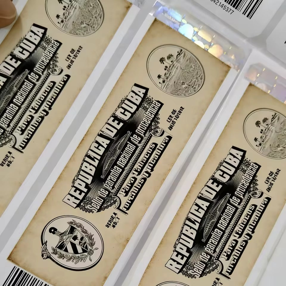 Custom Hologram Anti-counterfeiting Cigar Box Label with Seal 2