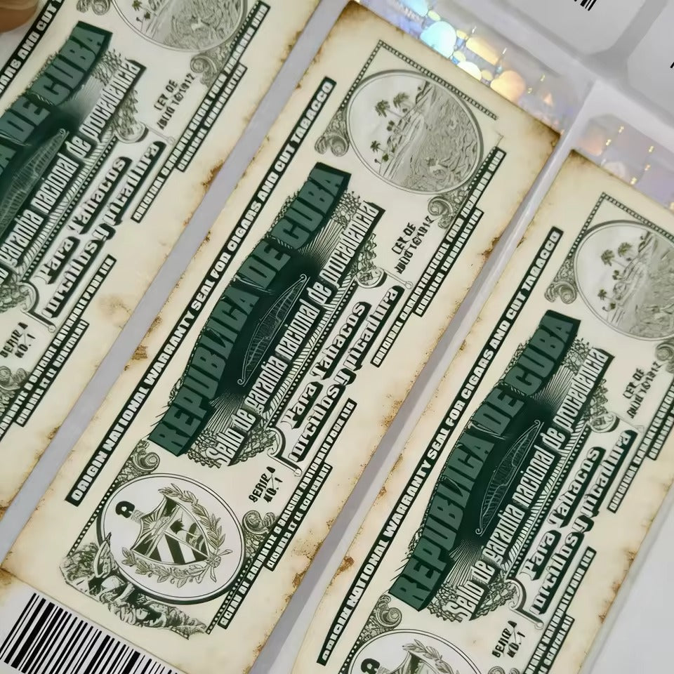 Custom Hologram Anti-counterfeiting Cigar Box Label with Seal 2