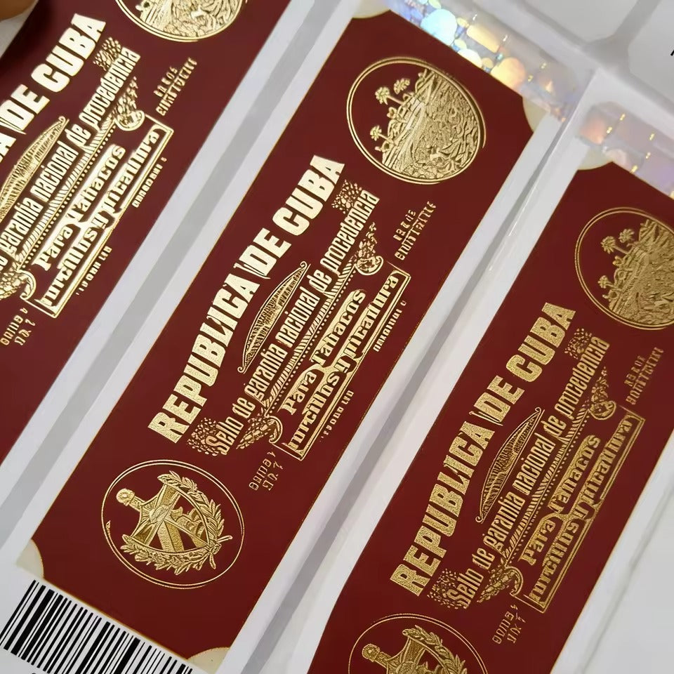 Custom Hologram Anti-counterfeiting Cigar Box Label with Seal 2