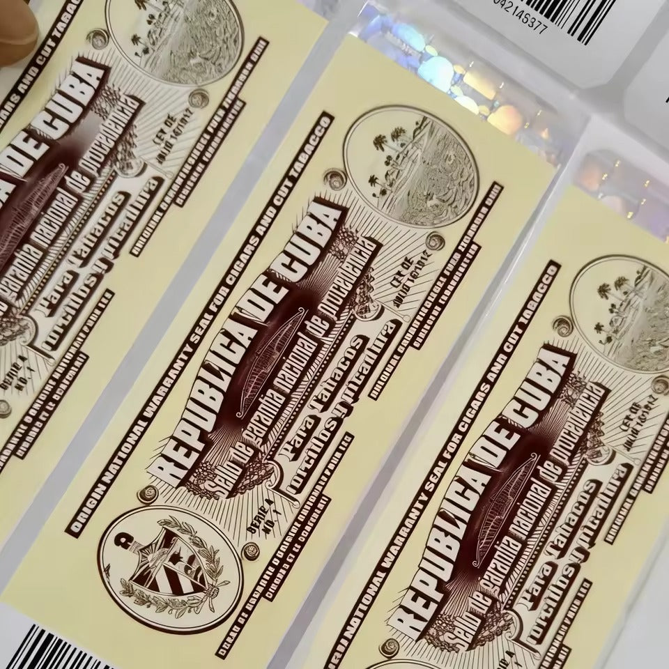 Custom Hologram Anti-counterfeiting Cigar Box Label with Seal 2